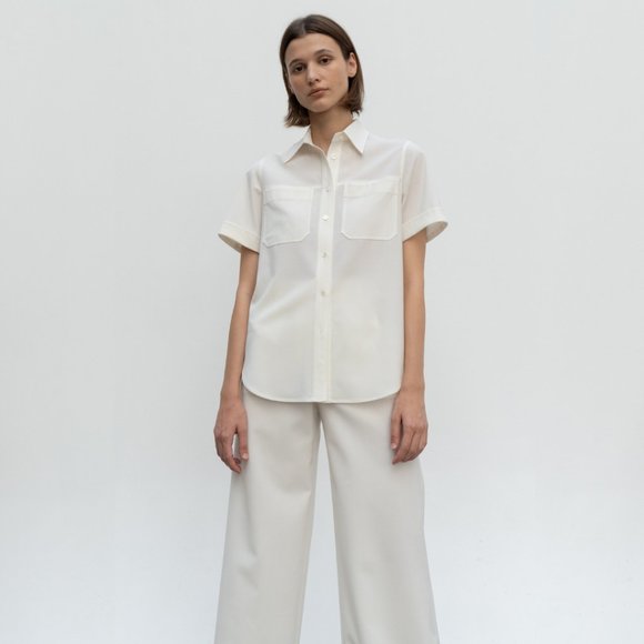 WIDE WOOL CASUAL PANTS